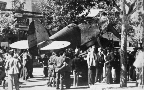 A Nationalist (Fascist) Hawker Fury aircraft