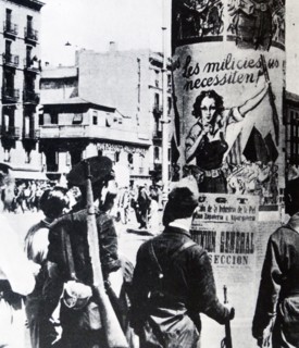 Recruitment poster in Barcelona