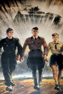 Nazi Youth members on a propaganda poster, Germany 1937