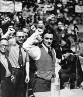 Communist youth meeting during the Spanish Civil War