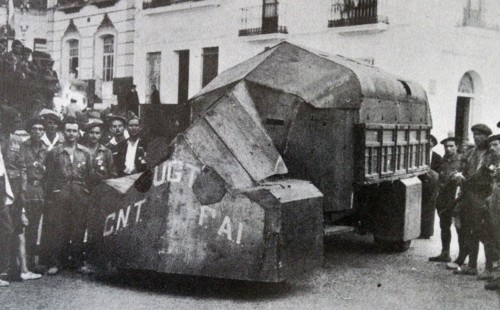 Republican armoured vehicle captured during the Spanish Civil War