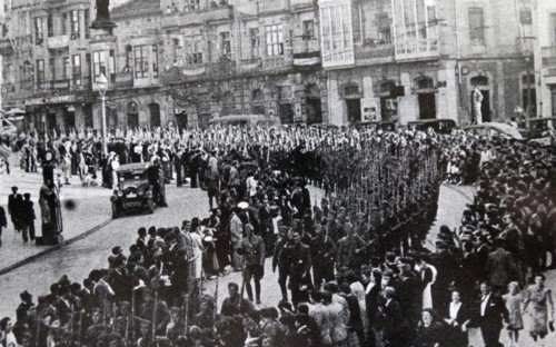The Condor Legion marches, during the Spanish Civil War