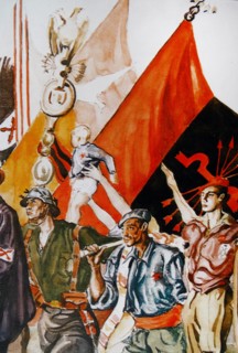 Carlist, Nationalist and Falangist soldiers, Spanish Civil War