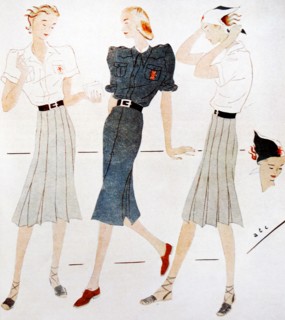 Falangist women's organisation uniforms during the Spanish Civil War