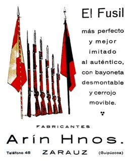 Advert for rifles, during the Spanish Civil War