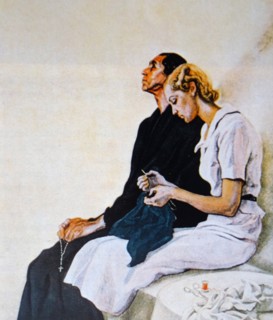 mother and a wife waiting for news, during the Spanish Civil War
