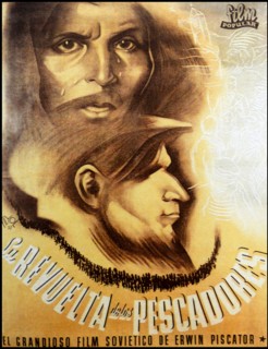 Poster for the Spanish edition of the Soviet epic film, Revolt of the Fishermen