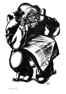'The Pessimist' (during the Spanish Civil War) 1936. By Ramon Puyol