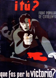 Spanish Civil War, Republican poster by Lorenzo Goni 1936.