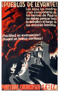 Spanish Civil War poster 'Pueblos de Levante!