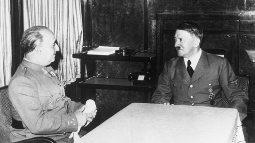 German Nazi leader, Adolf Hitler meets Spanish Nationalist, General Franco