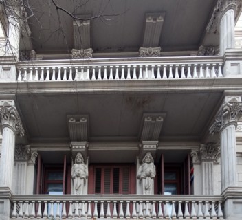 Façade of apartments of the early twentieth century, Barcelona, Spain