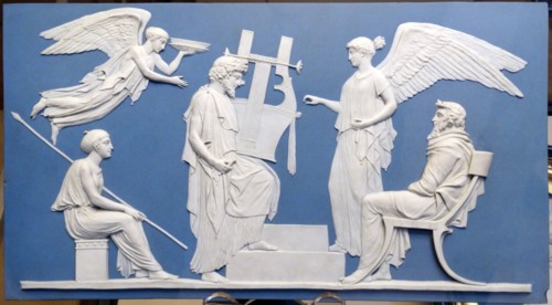 Jasperware plaque: The Apotheosis of Homer