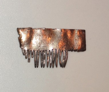 Cut-up open ring and ‘thistle’ brooches