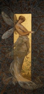Composition with winged nymph at sunrise by Alexandre de Riquer, 1887