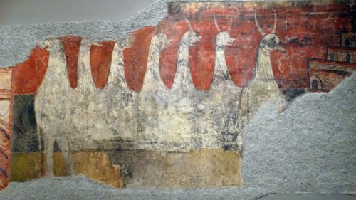 Fresco titled 'Quadruped with lily'