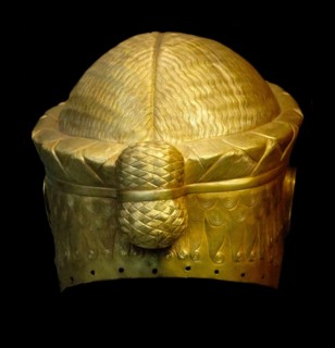 Electrotype of gold helmet of Meskalamdug; Early Dynastic III. 2600BC Royal Cemetery at Ur, Iraq.
