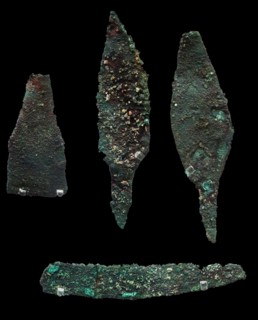 Egyptian Foundation deposits from royal pyramids. Napatan Period, about 431-405 BC