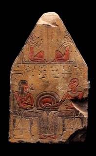 Limestone stela depicting deceased persons. 19th Dynasty 1295-1186 BC; Egypt