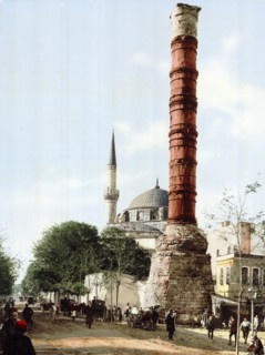 The burnt column, Constantinople, 1890.
