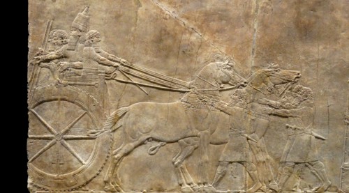 Relief depicting The royal lion hunt. Assyrian, about 645-635 BC From Nineveh