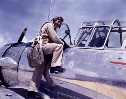 Cadet L. Deitz at the Naval Air Base, Corpus Christi, Texas