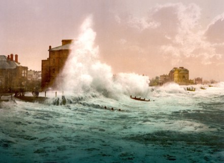 Rough sea, Bognor, England