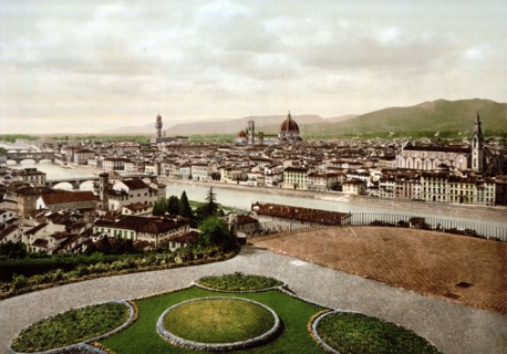 Cityscape view looking toward cathedral, Florence