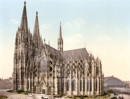 Cathedral from the side, Cologne, the Rhine