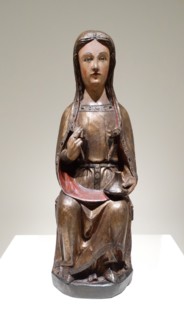 Birch wood carving of Saint Lucia from Saint-Bertrand-de-Comminges