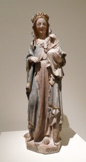 Stone carving depicting The Mother of God by Anonymous