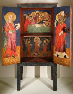 Liturgical cupboard of Saint Anges and Saint Bishop by Anonymous