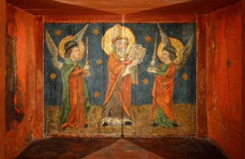 Liturgical cupboard of Saint Anges and Saint Bishop by Anonymous