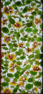 Glass and Wood screen decorated with flowers by Frederic Vidal