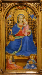 Painting titled 'Madonna of Humility' by Fra Angelico