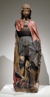 Terracotta statuette of the Archangel Michael by Lorenzo Mercadante