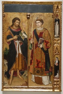 Painting depicting Saint John the Baptist and Saint Stephen by Saint the Master of St. John and St. Stephen