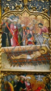 Altarpiece depicting scenes from the life of Saint Vincent
