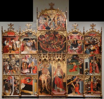 Altarpiece depicting Saint Michael and Saint Peter by Bernat Despuig