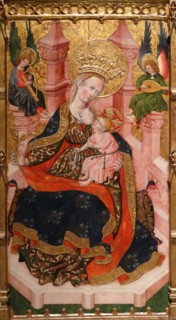 Painting titled 'Lady of the Milk' by the Second Master of Estopanyà