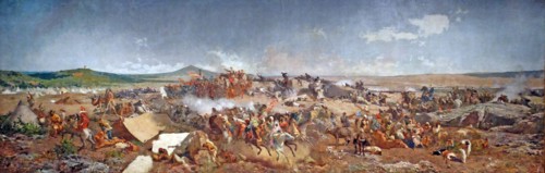 Painting depicting the Battle of Tetouan by Marià Fortuny