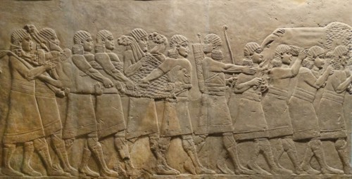 return from the lion hunt Nineveh, Iraq. Assyrian 645-636 BC