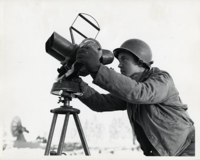 World War two, US anti-aircraft emplacement, Belgium 1942