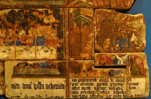 Wall painting from St Stephen's Chapelat the palace of Westminster, London