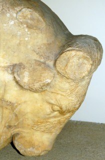 Greek capital of a column with a Caryatid, . From the Agora of Satamis, Cyprus About 350 BC