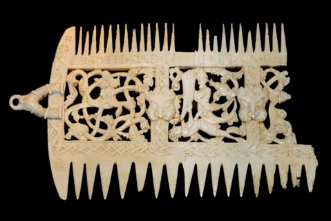 English or Welsh medieval Comb. elephant ivory, About 1080-1100