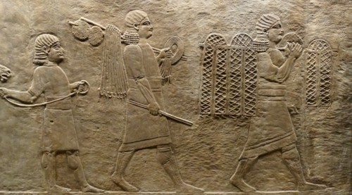 Relief showing hunting. Assyrian, about 645-635 BC From Nineveh, Iraq