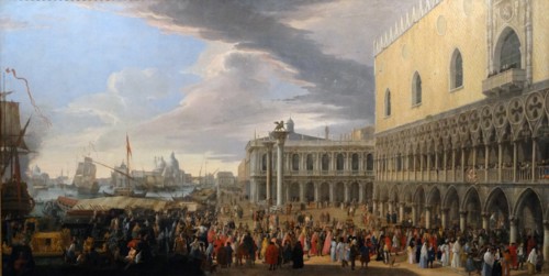 Luca Carlevaris (1663-1729), The Arrival of the 4th Earl of Manchester, in Venice 1707 Oil on canvas