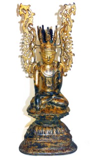 Bronze figure of the Crowned Buddha from Burma