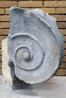 Volute of Ionic capital of the interior order of the temple of Apollo at Bassae